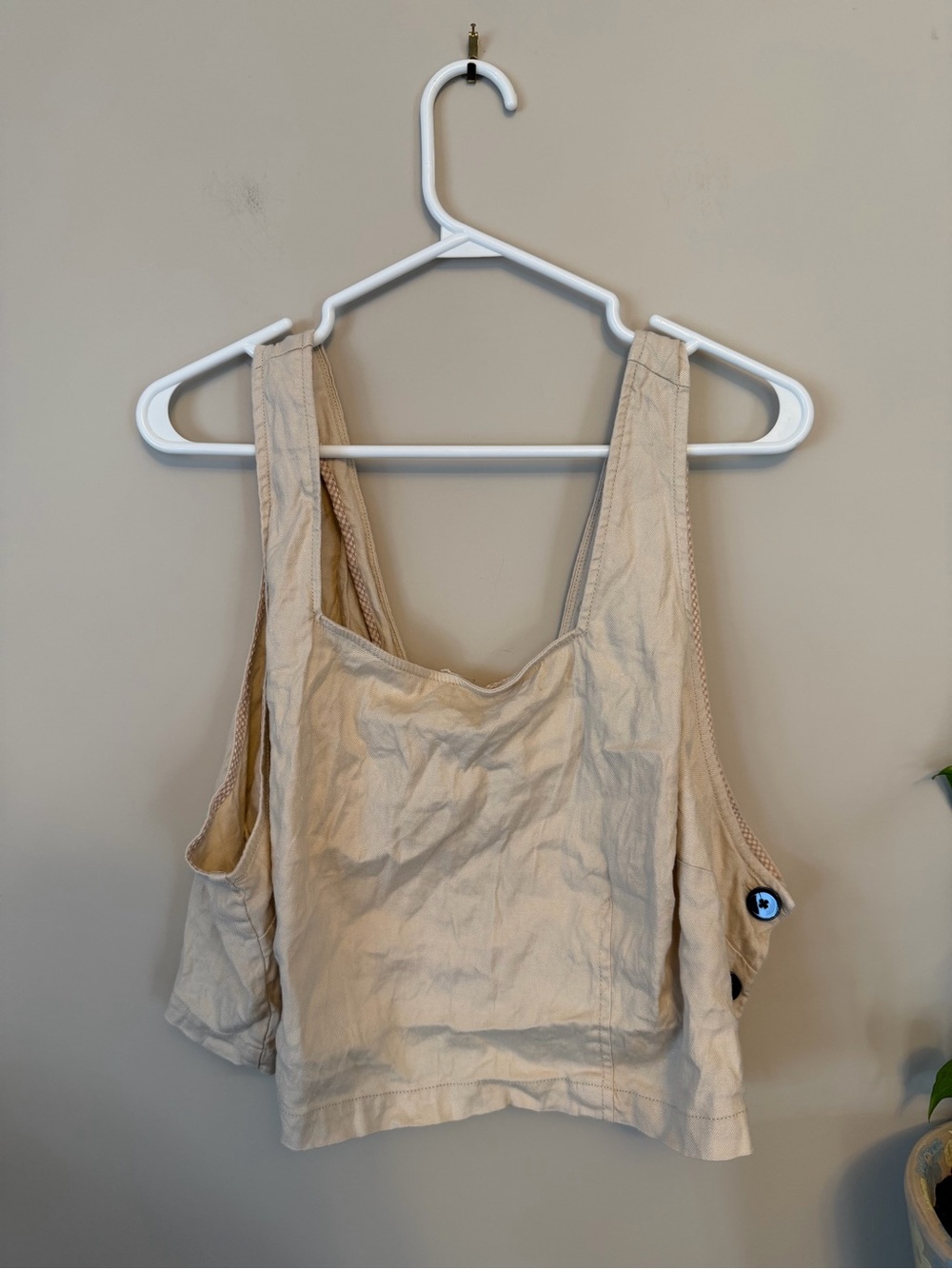 Maeve Neutral Beige Sleeveless Crop Top